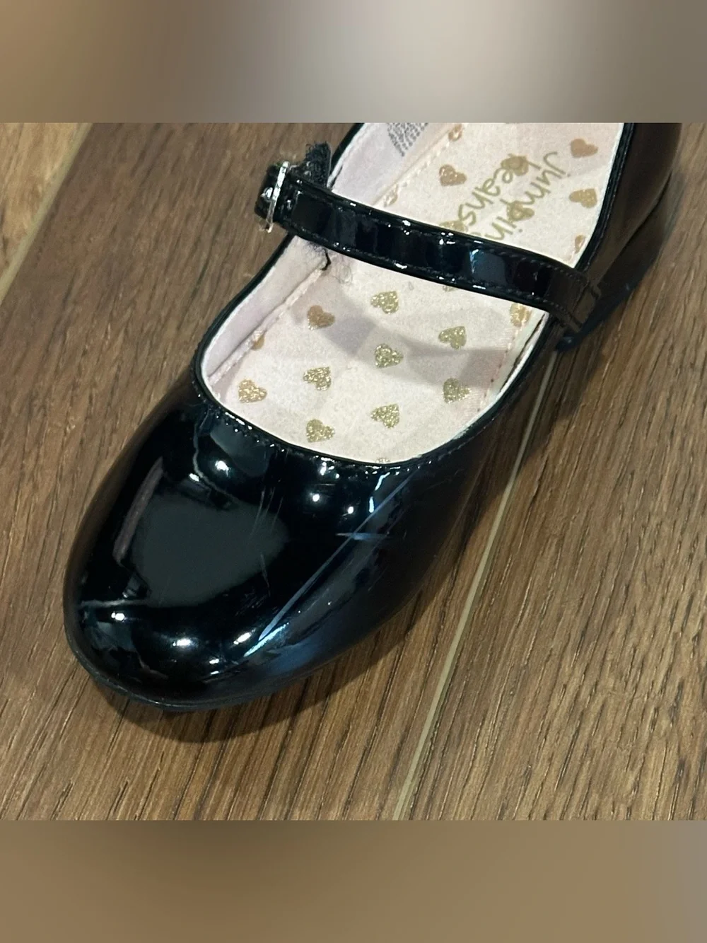 Jumping Beans Black Patent Mary Jane Dress Shoes Size 11